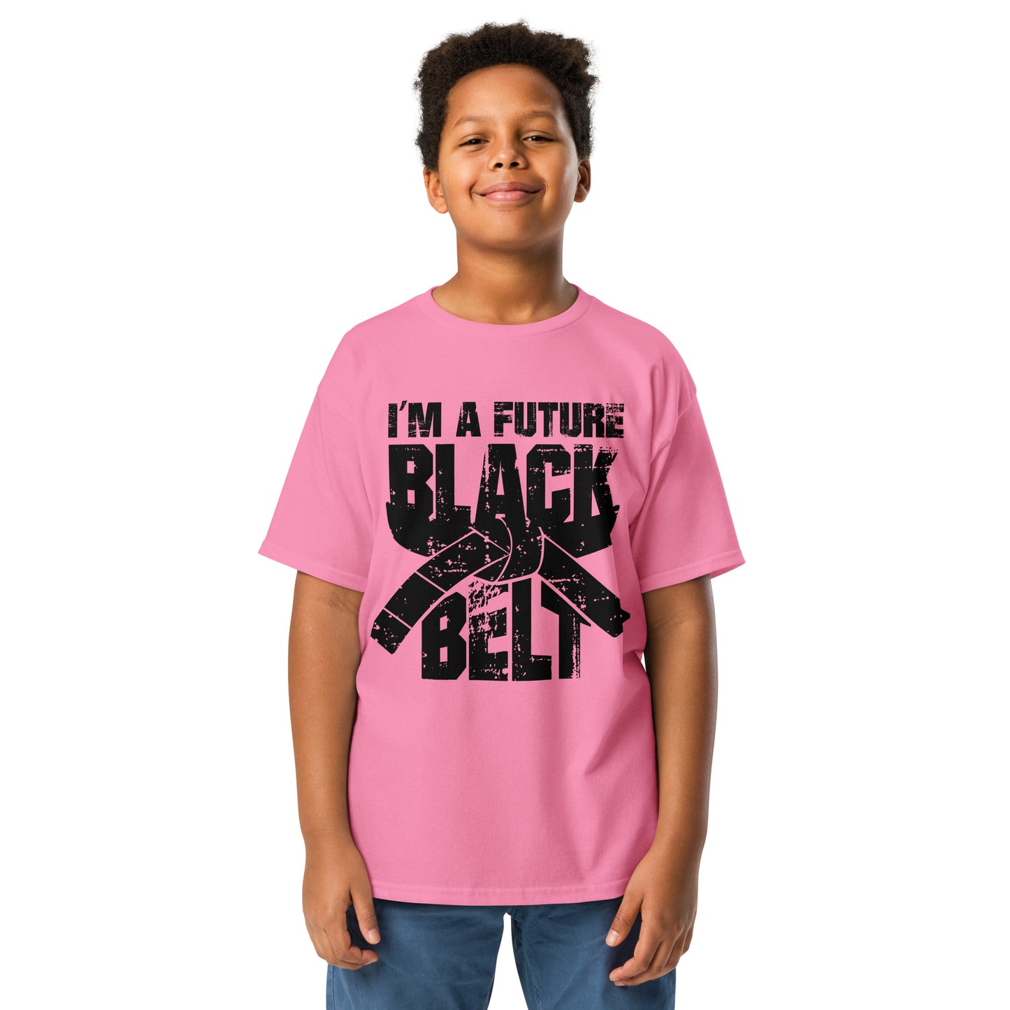 Future Black Belt T-shirt (Youth) (Black Logo)