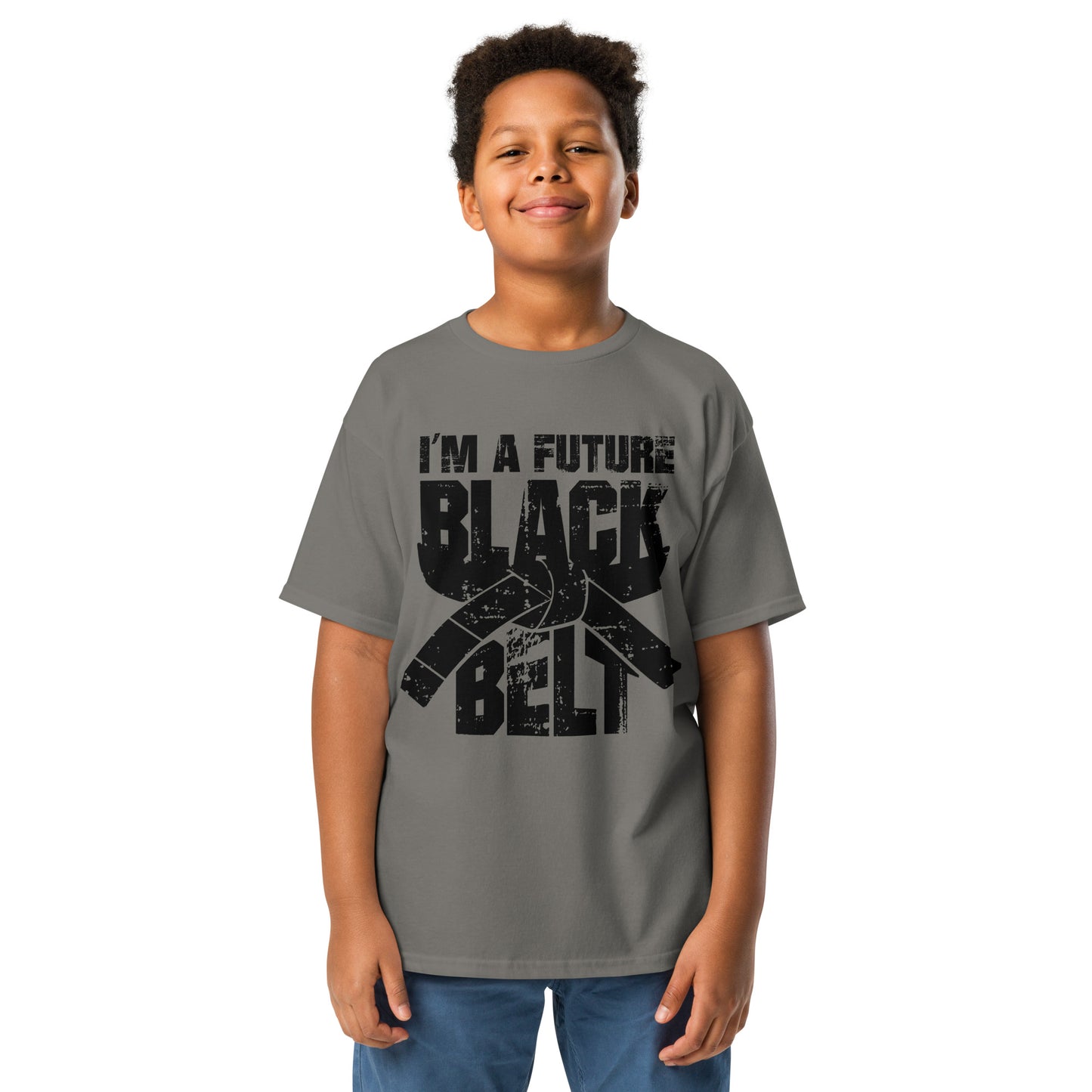 Future Black Belt T-shirt (Youth) (Black Logo)