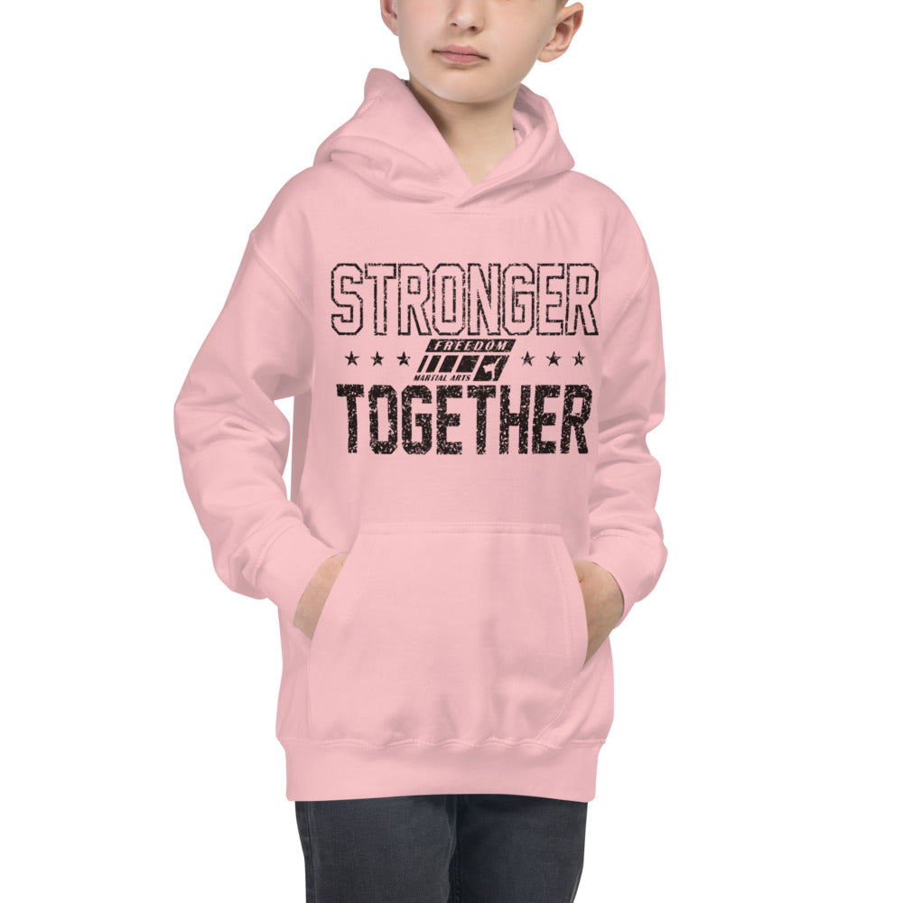 Stronger Together Youth Hoodie (black logo)