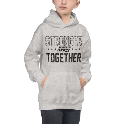 Stronger Together Youth Hoodie (black logo)